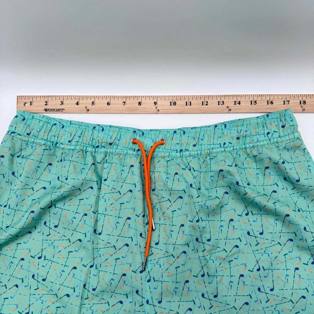 Robert Graham Swim Trunks Mens XL Teal New